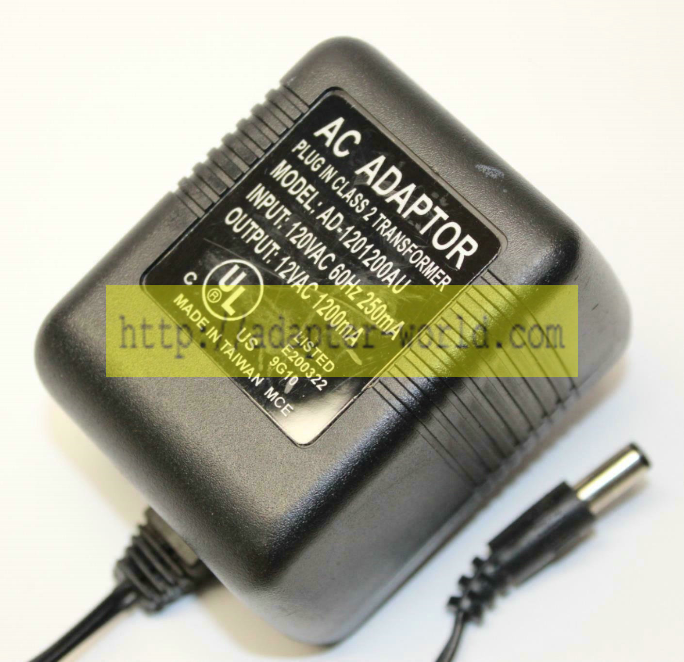 *Brand NEW*AD-1201200AU Class 2 Transformer Output 12VAC 1200mA Charger AC Adaptor Power Supply - Click Image to Close